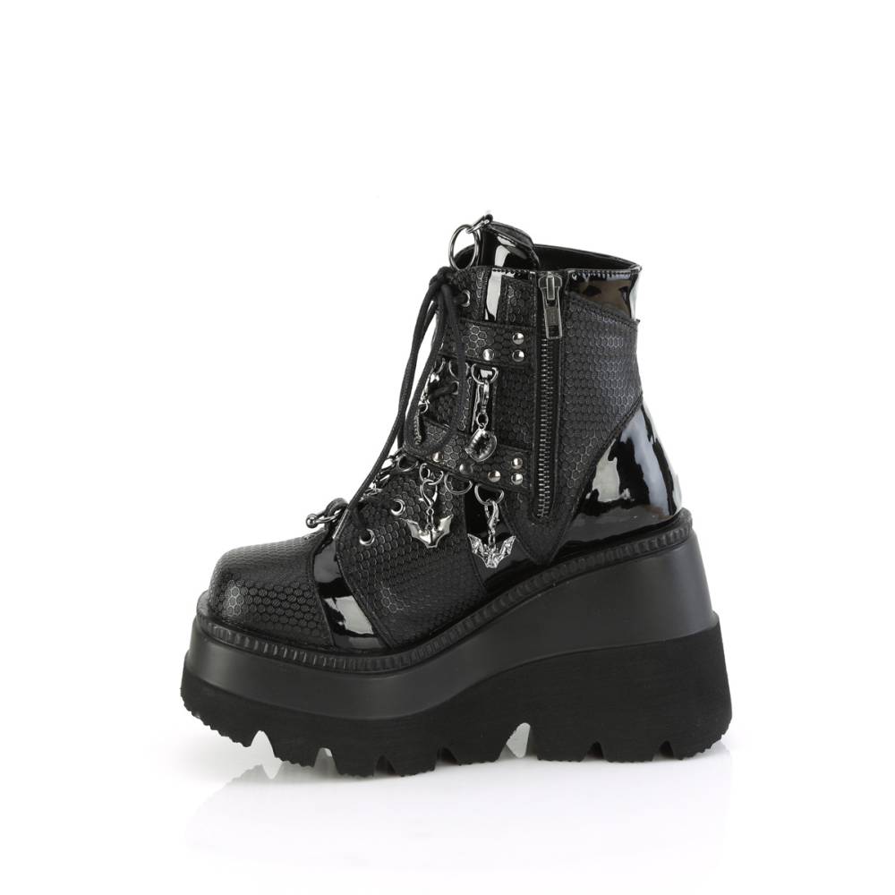 DemoniaCult - SHAKER66 Bottes de plateforme - Noir